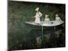 The Boat at Giverny, circa 1887-Claude Monet-Mounted Premium Giclee Print