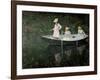 The Boat at Giverny, circa 1887-Claude Monet-Framed Giclee Print