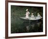 The Boat at Giverny, circa 1887-Claude Monet-Framed Giclee Print