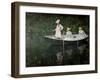 The Boat at Giverny, circa 1887-Claude Monet-Framed Giclee Print