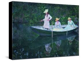 The Boat at Giverny (En Norvégienn)-Claude Monet-Stretched Canvas
