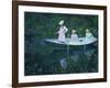 The Boat at Giverny (En Norvégienn)-Claude Monet-Framed Giclee Print