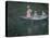 The Boat at Giverny (Or) the Norwegians, the Three Daughters of Mme. Hoschede-Claude Monet-Stretched Canvas