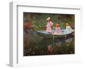 The Boat at Giverny-Claude Monet-Framed Giclee Print