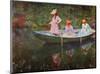 The Boat at Giverny-Claude Monet-Mounted Giclee Print