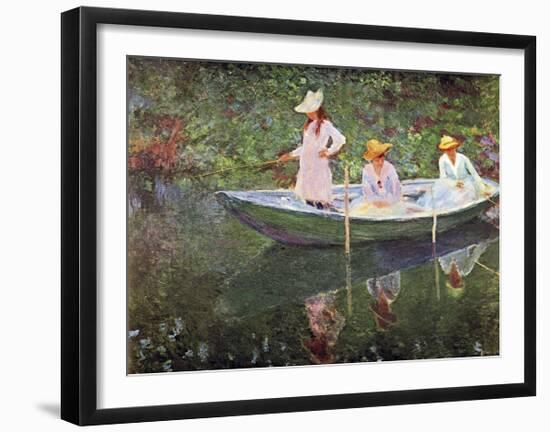 The Boat at Giverny-Claude Monet-Framed Giclee Print