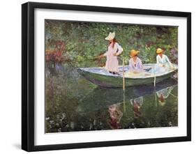 The Boat at Giverny-Claude Monet-Framed Giclee Print