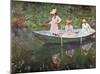 The Boat at Giverny-Claude Monet-Mounted Giclee Print