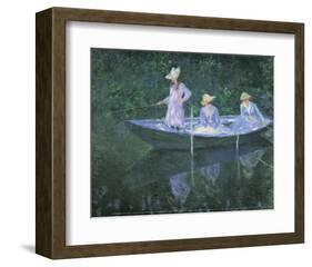 The Boat at Giverny-Claude Monet-Framed Art Print