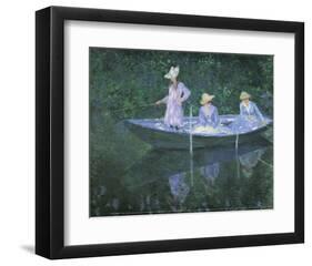 The Boat at Giverny-Claude Monet-Framed Art Print