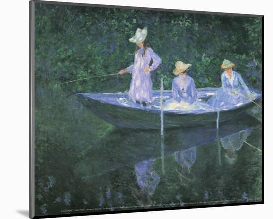 The Boat at Giverny-Claude Monet-Mounted Art Print