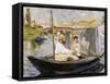 The Boat (Claude Monet in Argenteui), 1874-Edouard Manet-Framed Stretched Canvas