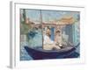 The Boat, (Claude Monet in His Floating Studio), 1874-Edouard Manet-Framed Giclee Print