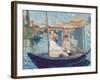 The Boat, (Claude Monet in His Floating Studio), 1874-Edouard Manet-Framed Giclee Print