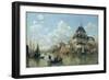 The Boat House at Hamburg Harbour, 1850-Valentin Ruths-Framed Giclee Print