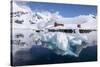 The boat house at the Argentine Research Station Base Brown, Paradise Bay, Antarctica-Michael Nolan-Stretched Canvas