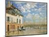 The Boat In the Flood', 1876-Alfred Sisley-Mounted Giclee Print