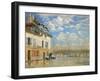 The Boat In the Flood', 1876-Alfred Sisley-Framed Giclee Print