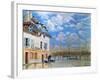 The Boat in the Flood, Port-Marly, 1876-Alfred Sisley-Framed Giclee Print