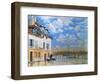 The Boat in the Flood, Port-Marly, 1876-Alfred Sisley-Framed Giclee Print
