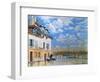 The Boat in the Flood, Port-Marly, 1876-Alfred Sisley-Framed Giclee Print