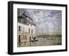 The Boat in the Flood, Port Marly-Alfred Sisley-Framed Giclee Print