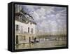 The Boat in the Flood, Port Marly-Alfred Sisley-Framed Stretched Canvas
