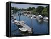 The Boat Marina on the Thames at Teddington, Near Richmond, Surrey, England, Uk-null-Framed Stretched Canvas