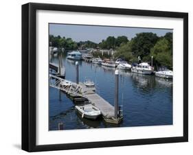 The Boat Marina on the Thames at Teddington, Near Richmond, Surrey, England, Uk-null-Framed Photographic Print