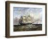 The Boat 'Mountstewart Elphinstone' Offshore. Oil on Canvas, 1840, by William Adolphus Knell (1802--William Adolphus Knell-Framed Giclee Print