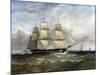 The Boat 'Mountstewart Elphinstone' Offshore. Oil on Canvas, 1840, by William Adolphus Knell (1802--William Adolphus Knell-Mounted Giclee Print