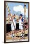 The Boat Race, 1936-René Bull-Framed Giclee Print