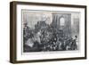 The Boat Race as Viewed from Hammersmith Bridge-M.w. Ridley-Framed Art Print