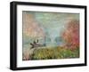 The Boat Studio on the Seine, 1875-Claude Monet-Framed Giclee Print