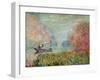 The Boat Studio on the Seine, 1875-Claude Monet-Framed Giclee Print