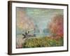 The Boat Studio on the Seine, 1875-Claude Monet-Framed Giclee Print