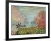 The Boat Studio on the Seine, 1875-Claude Monet-Framed Giclee Print