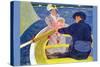 The Boat Travel-Mary Cassatt-Stretched Canvas