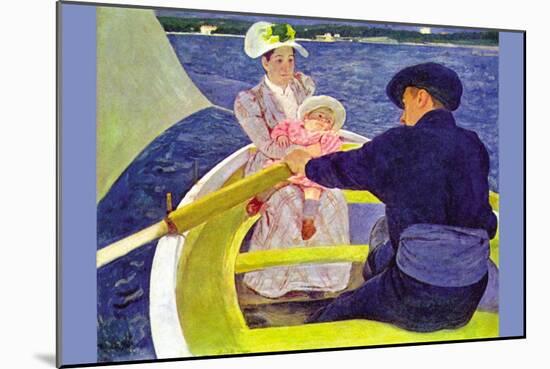 The Boat Travel-Mary Cassatt-Mounted Art Print