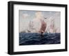 The boat Viking arrives in Chicago after crossing the Atlantic-Nikolai Astrup-Framed Giclee Print