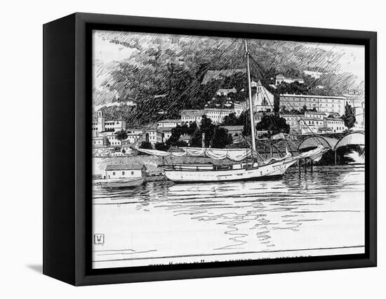 The Boat Which Joshua Slocum Rebuilt and Sailed Single- Handed Round the World at Gibraltar-George Varian-Framed Stretched Canvas