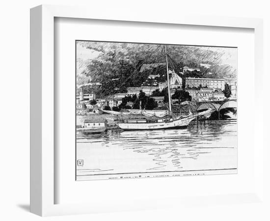 The Boat Which Joshua Slocum Rebuilt and Sailed Single- Handed Round the World at Gibraltar-George Varian-Framed Photographic Print