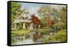 The Boathouse-Alfred Parsons-Framed Stretched Canvas