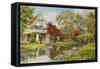 The Boathouse-Alfred Parsons-Framed Stretched Canvas