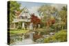 The Boathouse-Alfred Parsons-Stretched Canvas