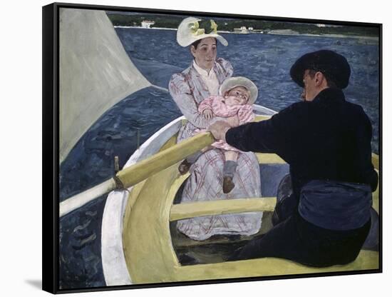 The Boating Party-Mary Cassatt-Framed Stretched Canvas