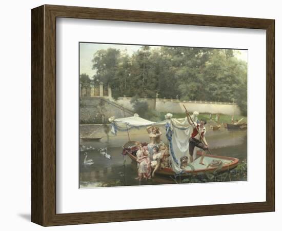 The Boating Party-Oreste Cortazzo-Framed Giclee Print