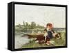 The Boating Party-Francesco Miralles Galaup-Framed Stretched Canvas