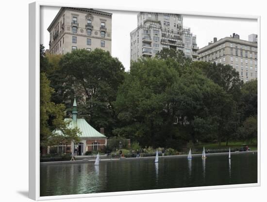 The Boating Pond, Central Park, Manhattan, New York City, New York, USA-Amanda Hall-Framed Photographic Print