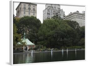 The Boating Pond, Central Park, Manhattan, New York City, New York, USA-Amanda Hall-Framed Photographic Print